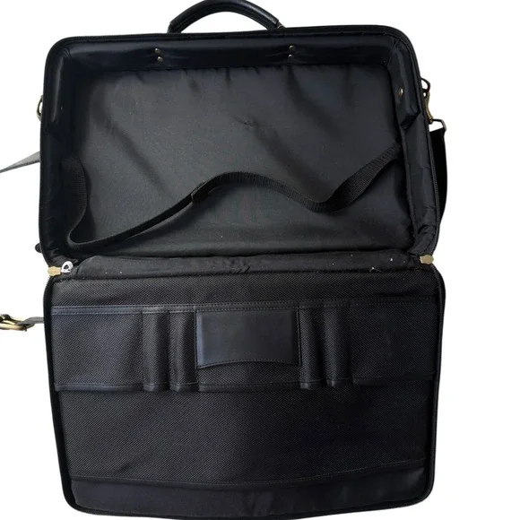 Coach Vintage Black Glove Tanned Leather 0537 Laptop Messenger Bag Case Luggage - Picture 13 of 16